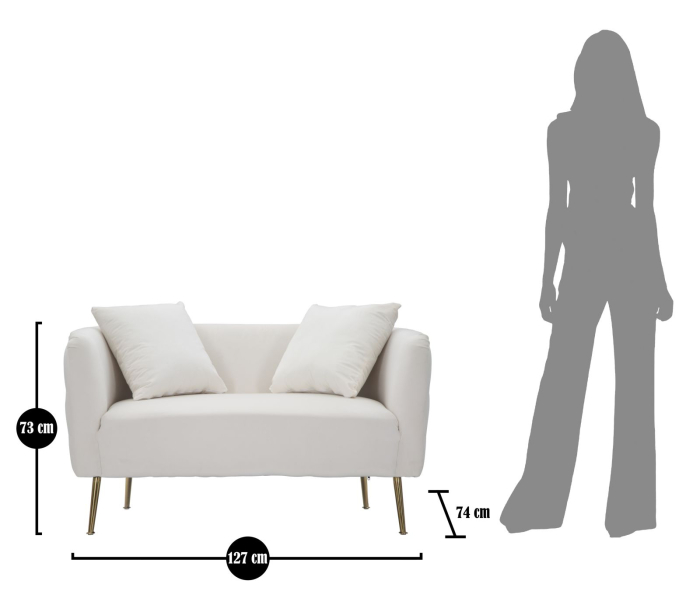 Canapea Bucuresti crem 127x74x73 cm [10]