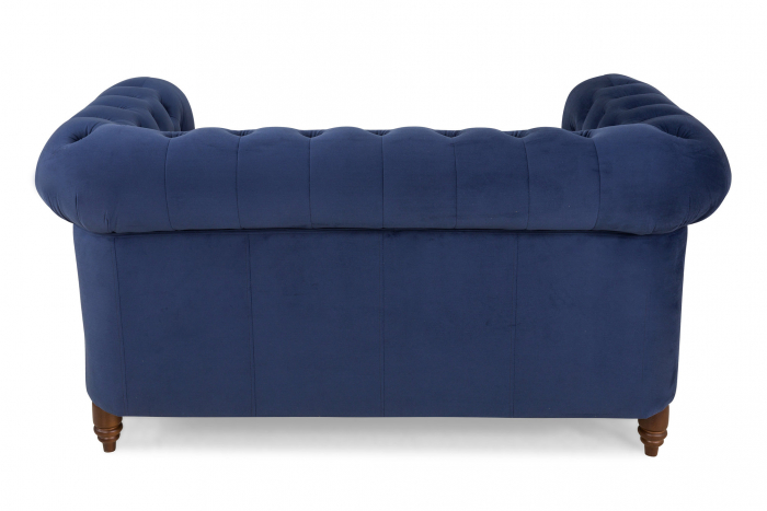 Canapea Chesterfield, 2 locuri, Albastru, 150x80x86 cm [3]