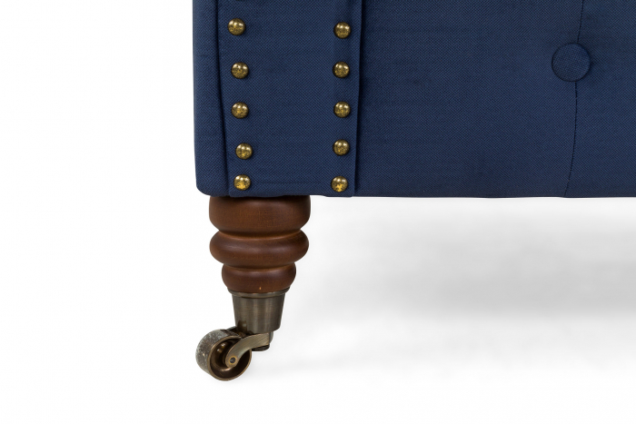 Canapea Chesterfield, 2 locuri, Albastru, 150x80x86 cm [10]
