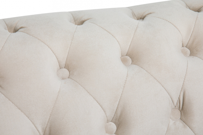 Canapea Chesterfield, 2 locuri, Bej, 150x80x86 cm [7]