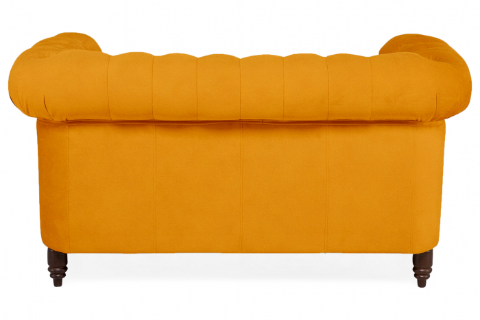 Canapea Chesterfield, 2 locuri, Galben, 150x80x86 cm [4]