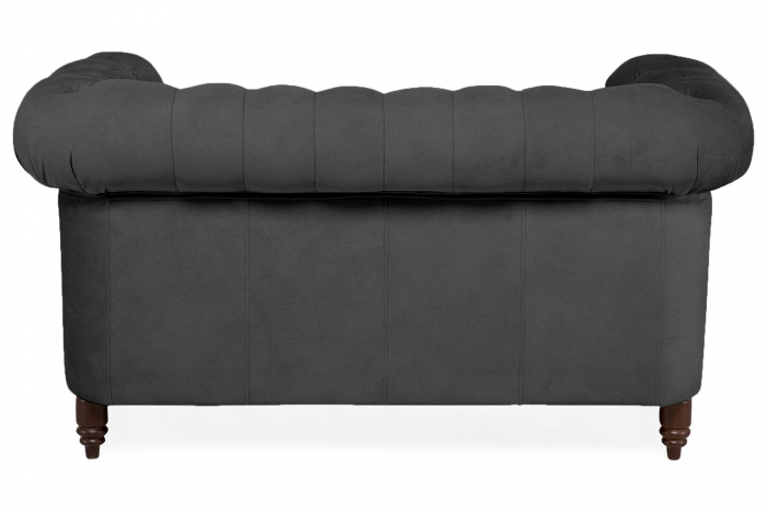 Canapea Chesterfield, 2 locuri, Gri, 150x80x86 cm [4]