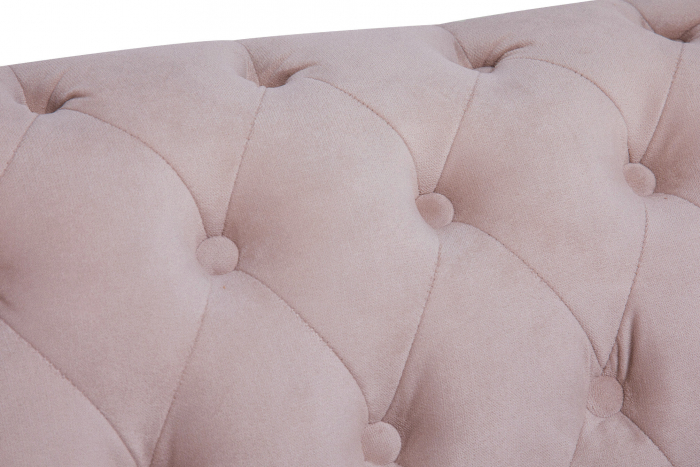 Canapea Chesterfield, 2 locuri, Roz, 150x80x86 cm [7]