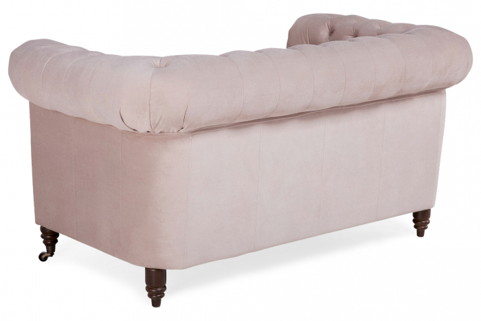 Canapea Chesterfield, 2 locuri, Roz, 150x80x86 cm [3]
