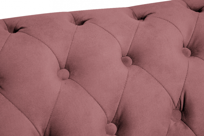 Canapea Chesterfield, 2 locuri, Roz inchis, 150x80x86 cm [7]