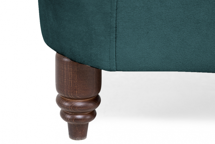 Canapea Chesterfield, 2 locuri, Albastru-verzui, 150x80x86 cm [8]