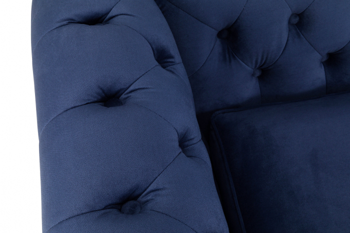 Canapea Chesterfield, 3 locuri, Albastru, 203x80x86 cm [7]