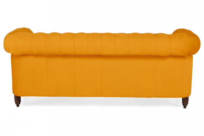 Canapea Chesterfield, 3 locuri, Galben, 203x80x86 cm [4]
