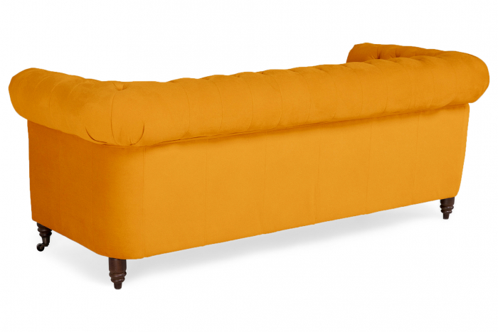 Canapea Chesterfield, 3 locuri, Galben, 203x80x86 cm [3]