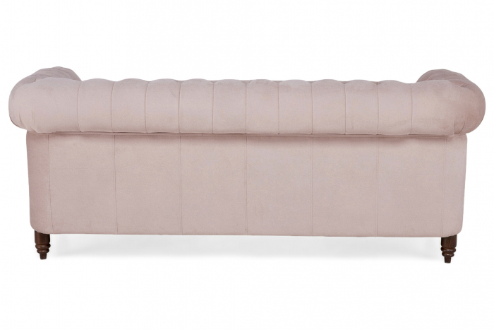 Canapea Chesterfield, 3 locuri, Roz, 203x80x86 cm [4]