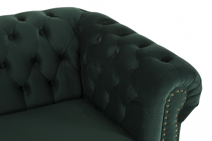 Canapea Chesterfield, 3 locuri, Verde, 203x80x86 cm [5]