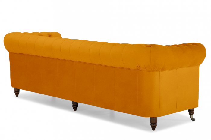 Canapea Chesterfield, 4  locuri, Galben, 238x80x86 cm [4]