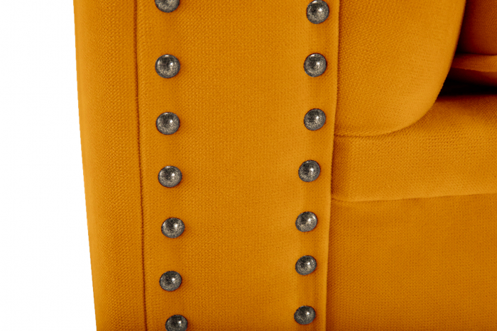 Canapea Chesterfield, 4  locuri, Galben, 238x80x86 cm [8]