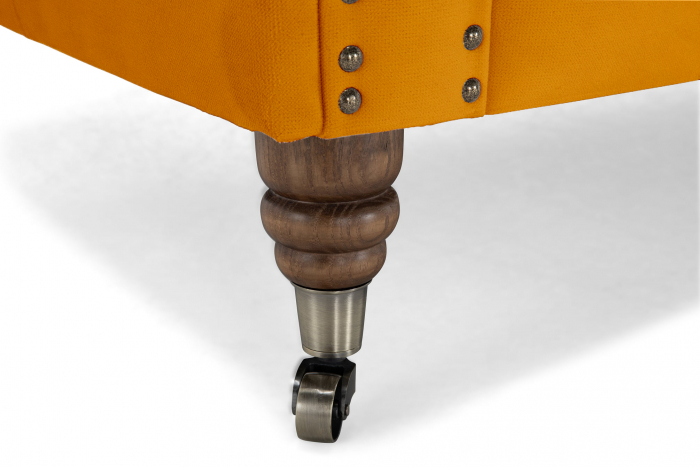 Canapea Chesterfield, 4  locuri, Galben, 238x80x86 cm [7]