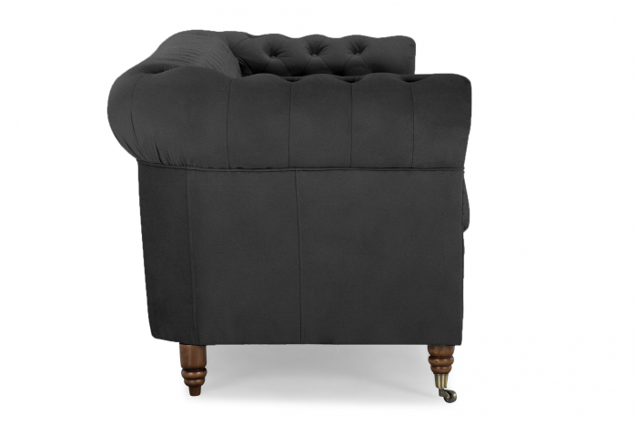 Canapea Chesterfield, 4  locuri, Gri, 238x80x86 cm [3]