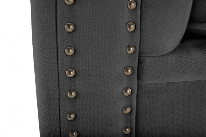 Canapea Chesterfield, 4  locuri, Gri, 238x80x86 cm [8]
