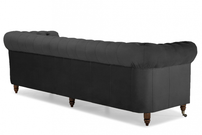 Canapea Chesterfield, 4  locuri, Gri, 238x80x86 cm [4]