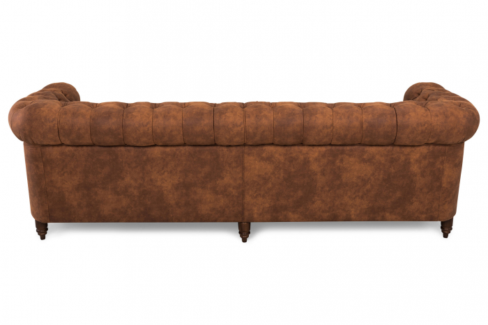 Canapea Chesterfield, 4  locuri, Maro coniac, 238x80x86 cm [4]