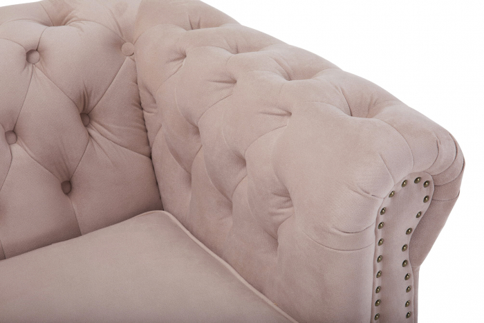 Canapea Chesterfield, 4  locuri, Roz, 238x80x86 cm [6]