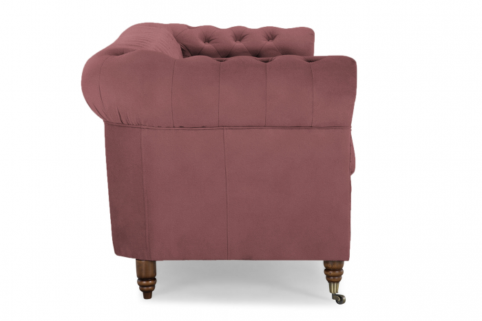 Canapea Chesterfield, 4  locuri, Roz inchis, 238x80x86 cm [3]