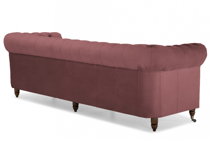 Canapea Chesterfield, 4  locuri, Roz inchis, 238x80x86 cm [4]