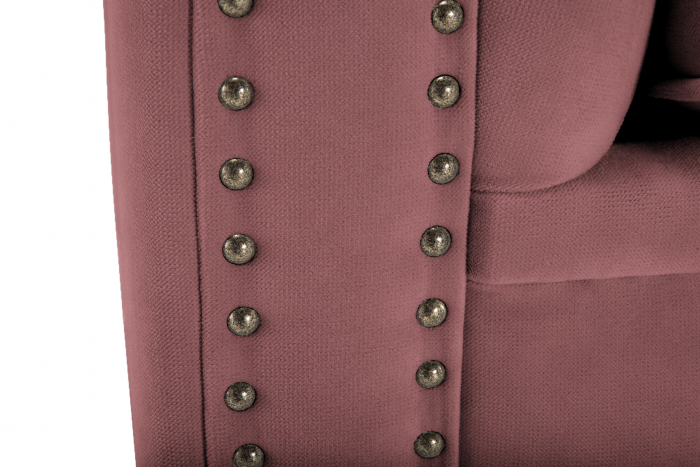 Canapea Chesterfield, 4  locuri, Roz inchis, 238x80x86 cm [7]