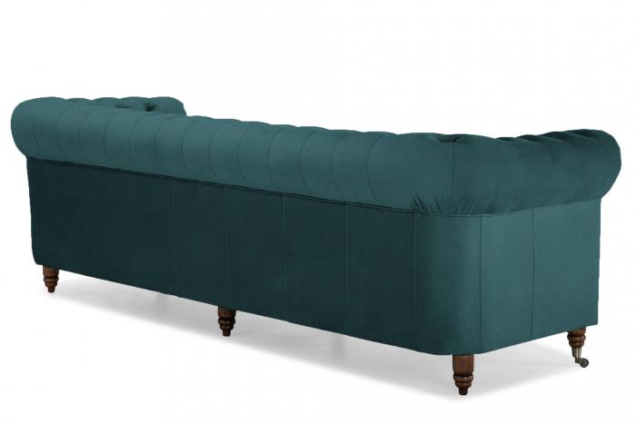Canapea Chesterfield, 4  locuri, albastru-verzui, 238x80x86 cm [4]