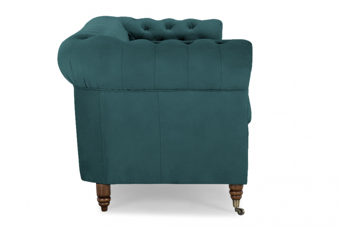 Canapea Chesterfield, 4  locuri, albastru-verzui, 238x80x86 cm [3]