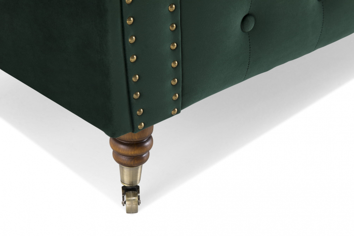 Canapea Chesterfield, 4  locuri, Verde, 238x80x86 cm [7]