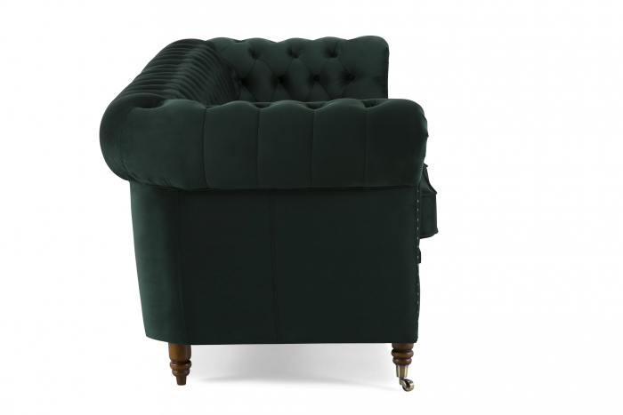 Canapea Chesterfield, 4  locuri, Verde, 238x80x86 cm [3]