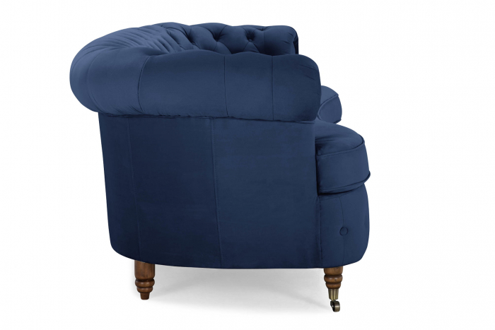 Canapea Chesterfield, Curbata, Albastru, 230x80x86 cm [3]