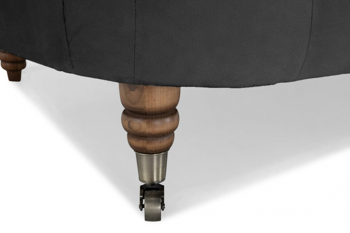 Canapea Chesterfield, Curbata, Gri, 230x80x86 cm [7]