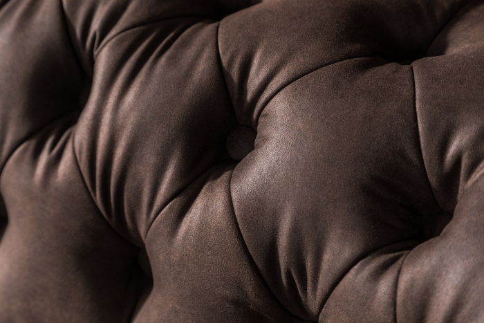 Canapea Chesterfield, Curbata, Maro vintage, 230x80x86 cm [11]