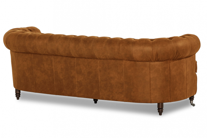 Canapea Chesterfield, Curbata, Maro coniac , 230x80x86 cm [4]