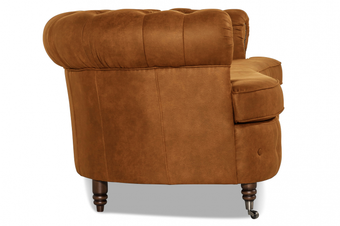 Canapea Chesterfield, Curbata, Maro coniac , 230x80x86 cm [3]