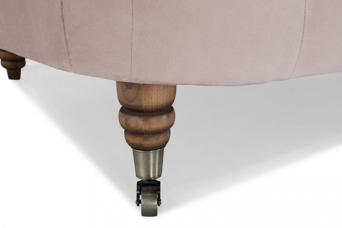 Canapea Chesterfield, Curbata, Roz, 230x80x86 cm [7]