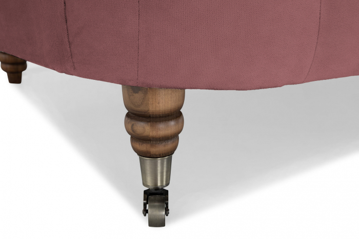 Canapea Chesterfield, Curbata, Roz, 230x80x86 cm [7]