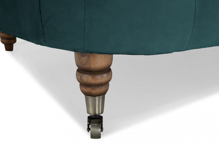 Canapea Chesterfield, Curbata, Turcoaz, 230x80x86 cm [7]