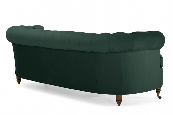 Canapea Chesterfield, Curbata, Verde, 230x80x86 cm [4]
