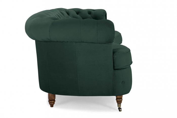 Canapea Chesterfield, Curbata, Verde, 230x80x86 cm [3]
