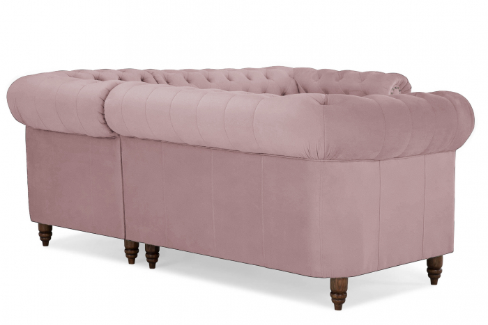 Coltar Chesterfield, Roz, 205x80x86 cm [4]