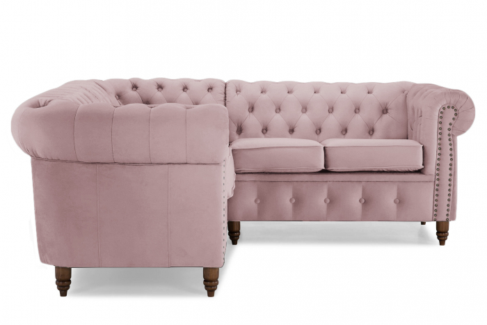 Coltar Chesterfield, Roz, 205x80x86 cm [3]