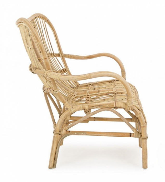 Canapea Clarita 2 locuri, Ratan, Bej, 119x83x87 cm [4]
