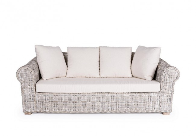 Canapea Coba, Fibra Naturala, Crem, 204x96x80 cm  [3]
