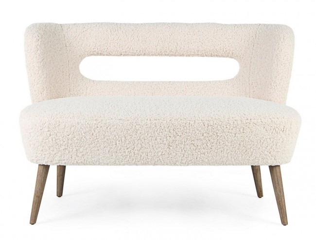 Canapea CORTINA, textil, Alb, 115x68x78cm [3]