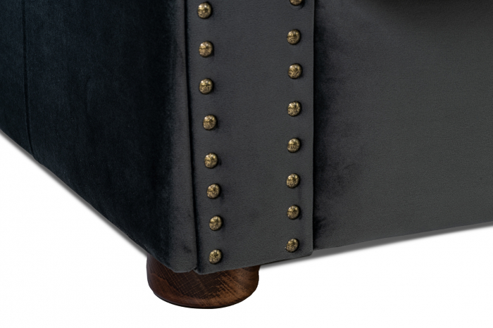 Canapea cu 2 locuri extensibila Chesterfield, gri, 150x86x80 cm [5]