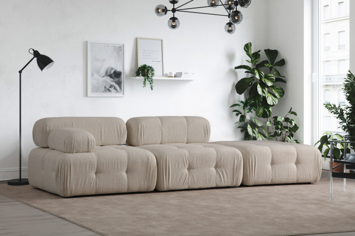 Canapea cu 3 locuri, Doblo Crem Bouclette image14