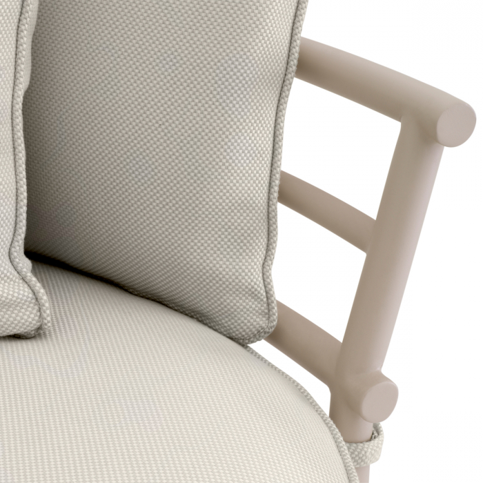 Canapea de exterior Laguno, dreapta, off-white/gri, Dims: W. 220 | D. 120 | H. 59 | SD. 96 | SH. 34  (CM) [6]