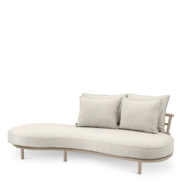 Canapea de exterior Laguno, dreapta, off-white/gri, Dims: W. 220 | D. 120 | H. 59 | SD. 96 | SH. 34  (CM) [3]