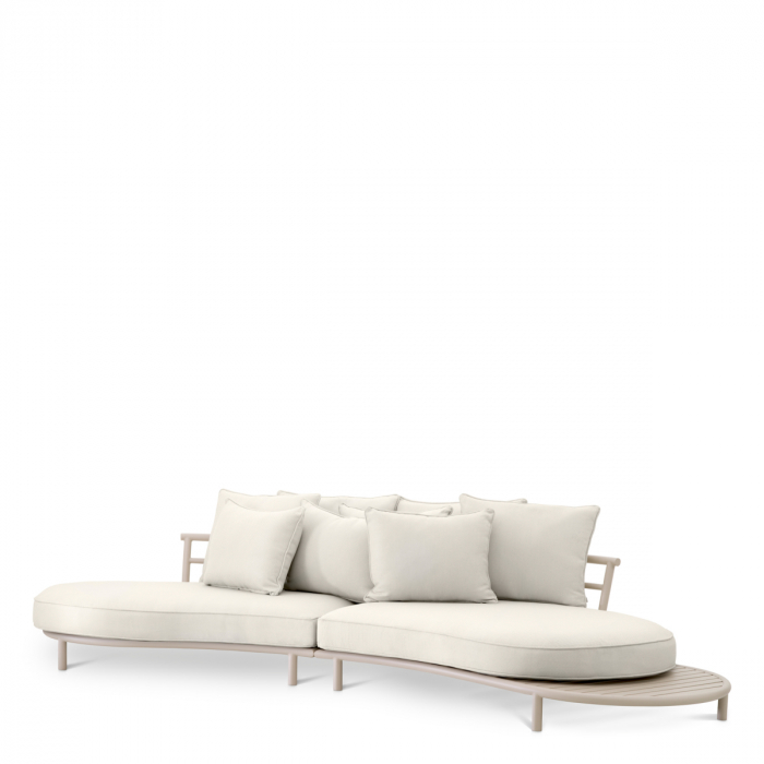 Canapea de exterior Laguno nisip lewis alb-gri/gri, Dims: W. 330 | D. 130 | H. 59 | SD. 97 | SH. 35  (CM) [1]